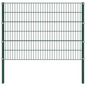 vidaXL Aitapaneeli tolpilla rauta 176,5x120 cm vihre&auml;