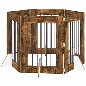 vidaXL Koiraportti jaloilla 6 pcs Savutammi 60 x 80 cm Tekninen puu