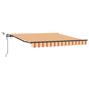 vidaXL Vedett&auml;v&auml; markiisi Keltainen ja oranssi 300 x 250 cm Polyesteri