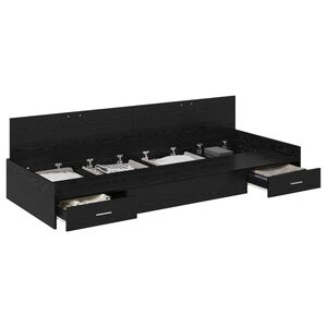 vidaXL S&auml;ngyn runko p&auml;&auml;tyll&auml; Musta tammi. 70 x 190 cm Tekninen puu