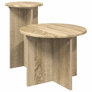 vidaXL Sivup&ouml;yt&auml;setti s&auml;ilytystilassa 2 pcs Sonoma-tammi Tekninen puu