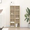 vidaXL CD-hyllyt 2 kpl Sonoma-tammi 21x16x93,5 cm lastulevy