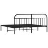 vidaXL Metallinen s&auml;ngynrunko p&auml;&auml;dyll&auml; musta 200x200 cm