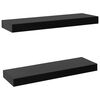 vidaXL Kelluvat sein&auml;hyllyt 2 kpl musta 40x20x3,8 cm