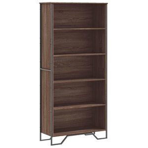 vidaXL Kirjahylly ruskea tammi 80x31x169 cm tekninen puu