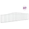 vidaXL Kaarevat kivikorit 7 kpl 400x30x80/100 cm galvanoitu rauta