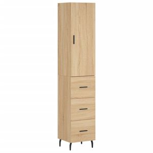 vidaXL Kaappi Sonoma-tammi 34,5x34x180 cm tekninen puu