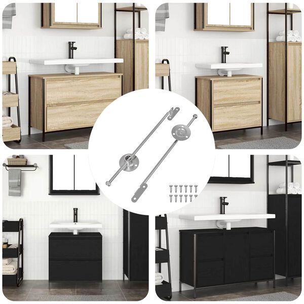 vidaXL Vetoj&auml;nteit&auml; 2 pcs Hopea 190 mm Rauta