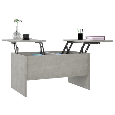 vidaXL Sohvapöytä betoninharmaa 80x50x42,5 cm tekninen puu