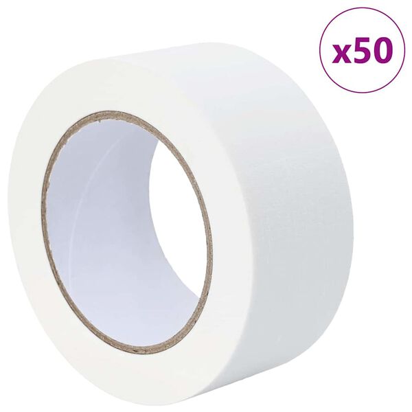 vidaXL Maalaustelat 50 pcs Valkoinen 50mm x 50m Paperi