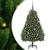 vidaXL Tekojoulukuusi 120 cm 150 LEDi&auml; L&auml;mpim&auml;n Valkoinen PVC ja ter&auml;s