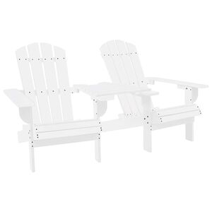 vidaXL Adirondack puutarhatuolit teep&ouml;yd&auml;ll&auml; t&auml;ysi kuusi valkoinen