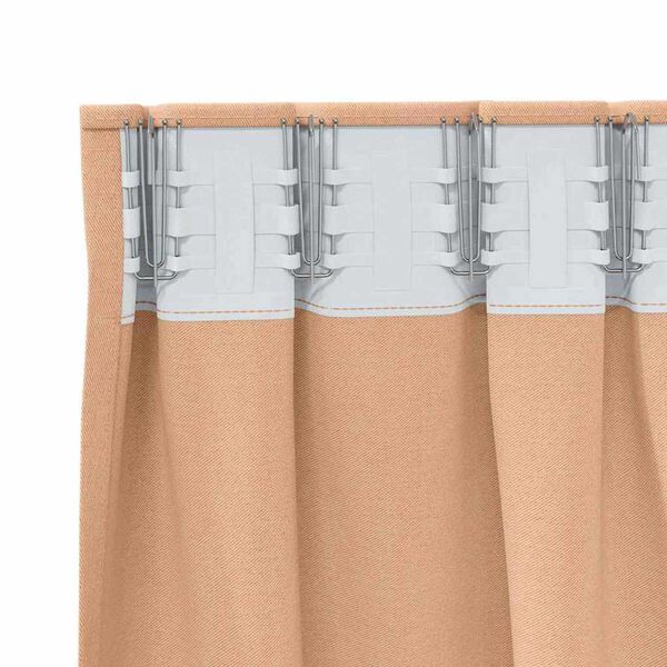 vidaXL Piment&auml;v&auml; verho renkailla 2 pcs Vaaleanruskea 245 x 140 cm