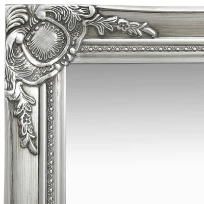 vidaXL Seinäpeili barokkityylinen 40x40 cm hopea