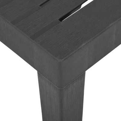 vidaXL Puutarhapöytä harmaa 79x65x72 cm muovi