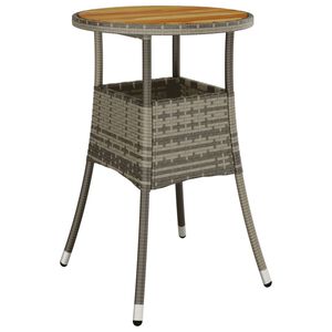 vidaXL Puutarhap&ouml;yt&auml; &Oslash;60x75 cm akaasiapuu ja polyrottinki harmaa