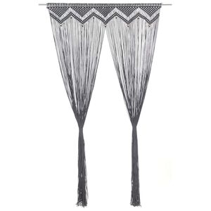 vidaXL Macrame verho antrasiitti 140x240 cm puuvilla