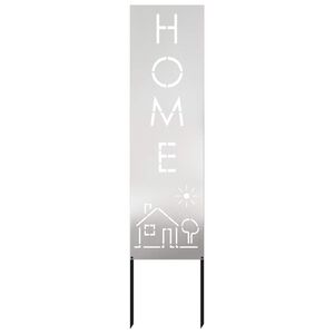 vidaXL Puutarhan yksityisyyden verho Viivakuvio Hopea 32 x 140 cm