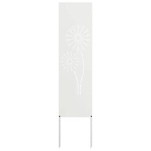 vidaXL Puutarhan yksityisyyden verho Viivakuvio Valkoinen 32 x 140 cm