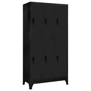vidaXL Pukukaappi musta 90x45x180 cm ter&auml;s