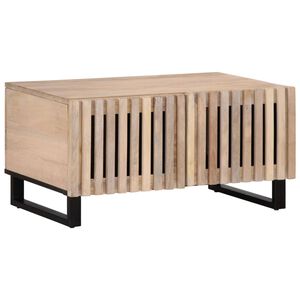 vidaXL Sohvap&ouml;yt&auml; valkoinen 80x51x40 cm t&auml;ysi mangopuu