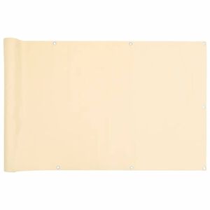 vidaXL Parvekkeen yksityisyyssuoja kerma 600x90 cm PVC