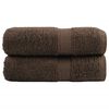 vidaXL Premium-vieraspyyhkeet SOLUND 2 kpl ruskea 30x50 cm 600 gsm