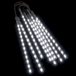 vidaXL Meteorivalot 8 kpl 30 cm 192 x LED kylm&auml; valkoinen sis&auml;/ulko