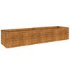 vidaXL Korotettu puutarhalaatikko 194x50x36 cm Corten-ter&auml;s
