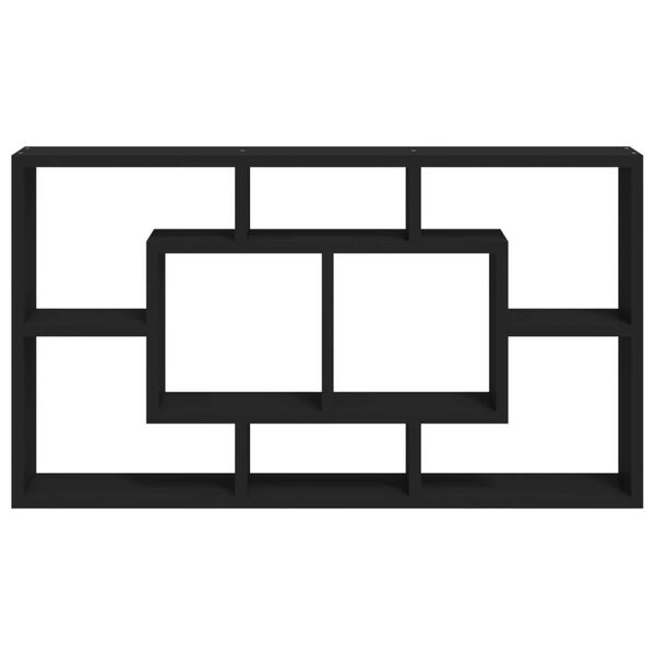 vidaXL Sein&auml;hylly 8 lokeroa musta