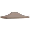 vidaXL Juhlateltan katto 4x3 m harmaanruskea 270 g/m&sup2;