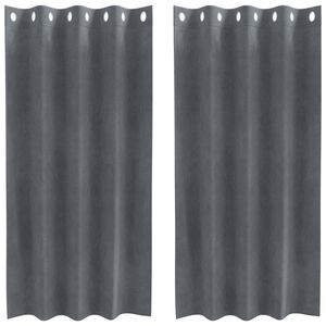 vidaXL Pimennysverhot 2 pcs Vaaleanharmaa 140 x 175 cm Sametti