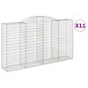 vidaXL Kaarevat kivikorit 11 kpl 300x50x160/180 cm galvanoitu rauta
