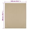 vidaXL Muotoon ommellut lakanat 2 kpl taupe 140x200 cm puuvilla