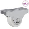 vidaXL Kierre 12 pcs Valkoinen 42 x 11,5 x 29 mm Rauta