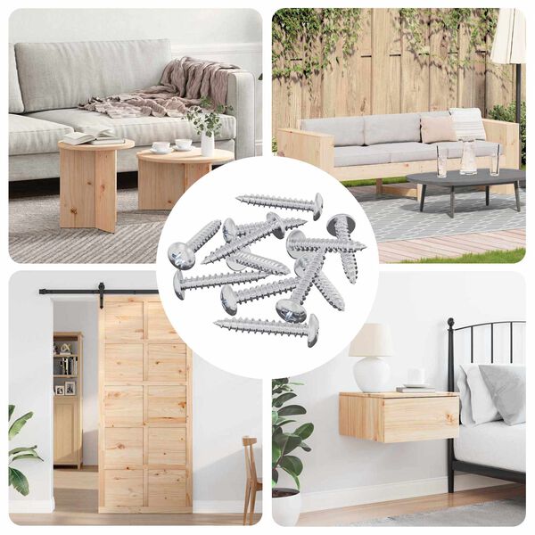 vidaXL Itsekiertev&auml; kynsi 12 pcs Sinkitty 4 x 25 mm Ter&auml;s