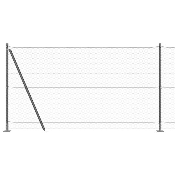 vidaXL Aitalatu Harmaa 25 x 1,4 m (36 mm verkko) Ter&auml;st&auml; ja PVC:t&auml;