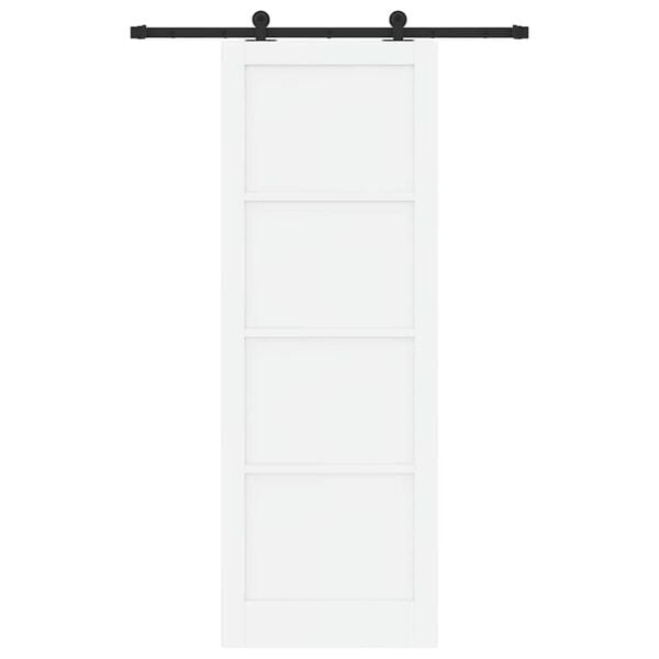 vidaXL Liukuovi ORKDAL Valkoinen 83 x 232 cm Massiivinen m&auml;nty