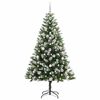 vidaXL Tekstitaitettava joulukuusi, jossa on lumikerrostus 180 cm