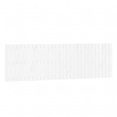 vidaXL Sängynpääty seinälle valkoinen 185x3x60 cm täysi mänty