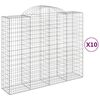 vidaXL Kaarevat kivikorit 10 kpl 200x50x160/180 cm galvanoitu rauta