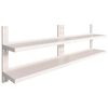 vidaXL 2-Krs kelluvat sein&auml;hyllyt 2 kpl ruostumaton ter&auml;s 240x30 cm