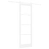 vidaXL Liukuovi ORKDAL Valkoinen 78 x 232 cm T&auml;ysi m&auml;nty ja lasi