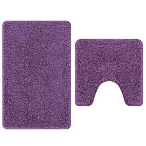vidaXL Liukumaton kylpyhuoneen matto-setti 2 kpl Violetti 50 x 50 cm