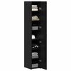 vidaXL Korkea kaappi Musta tammi 30 x 42.5 x 185 cm Tekninen puu