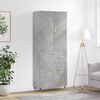 vidaXL Kaappi betoninharmaa 69,5x34x180 cm tekninen puu
