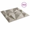 vidaXL Sein&auml;paneelit 12 pcs Timanttibetoni 50 x 50 cm XPS Vaahdon