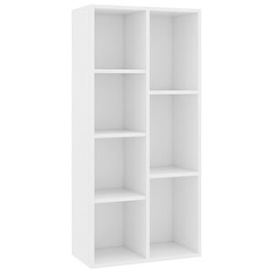 vidaXL Kirjahylly valkoinen 50x25x106 cm tekninen puu