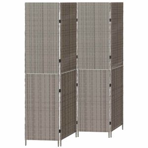 vidaXL Huonejakaja Harmaa 195 x 180 cm polyrottinki