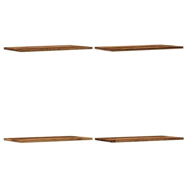 vidaXL Sein&auml;hyllyt 4 kpl vanha puu 60x30x1,5 cm tekninen puu